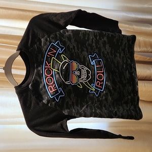 Gray Rock'N Roll Long Sleeved T-shirt